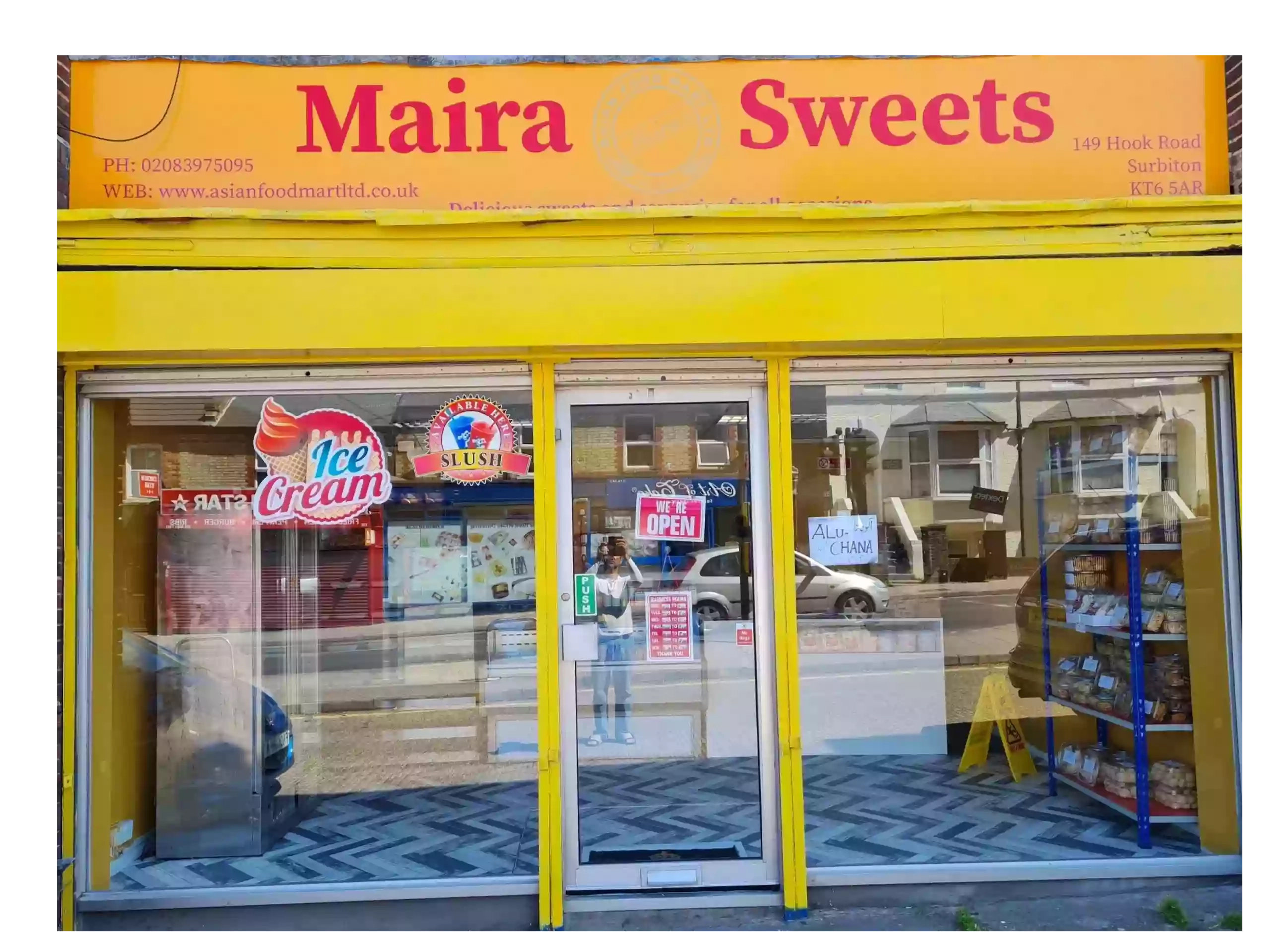 Maira Sweets, 149 Hook Road, Surbiton, KT6 5AR