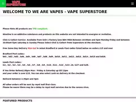 We Are Vapes E Cigarette & Vape Shop