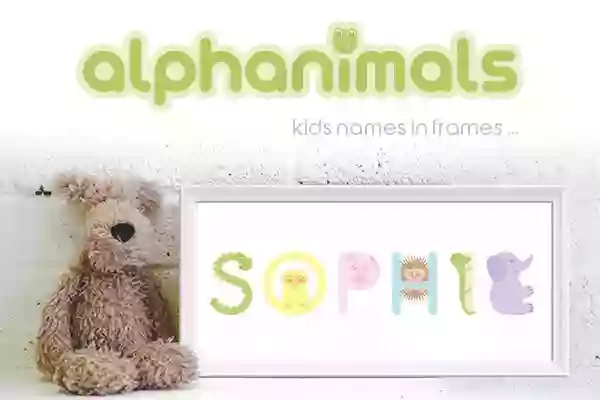 Alphanimals - Baby name prints