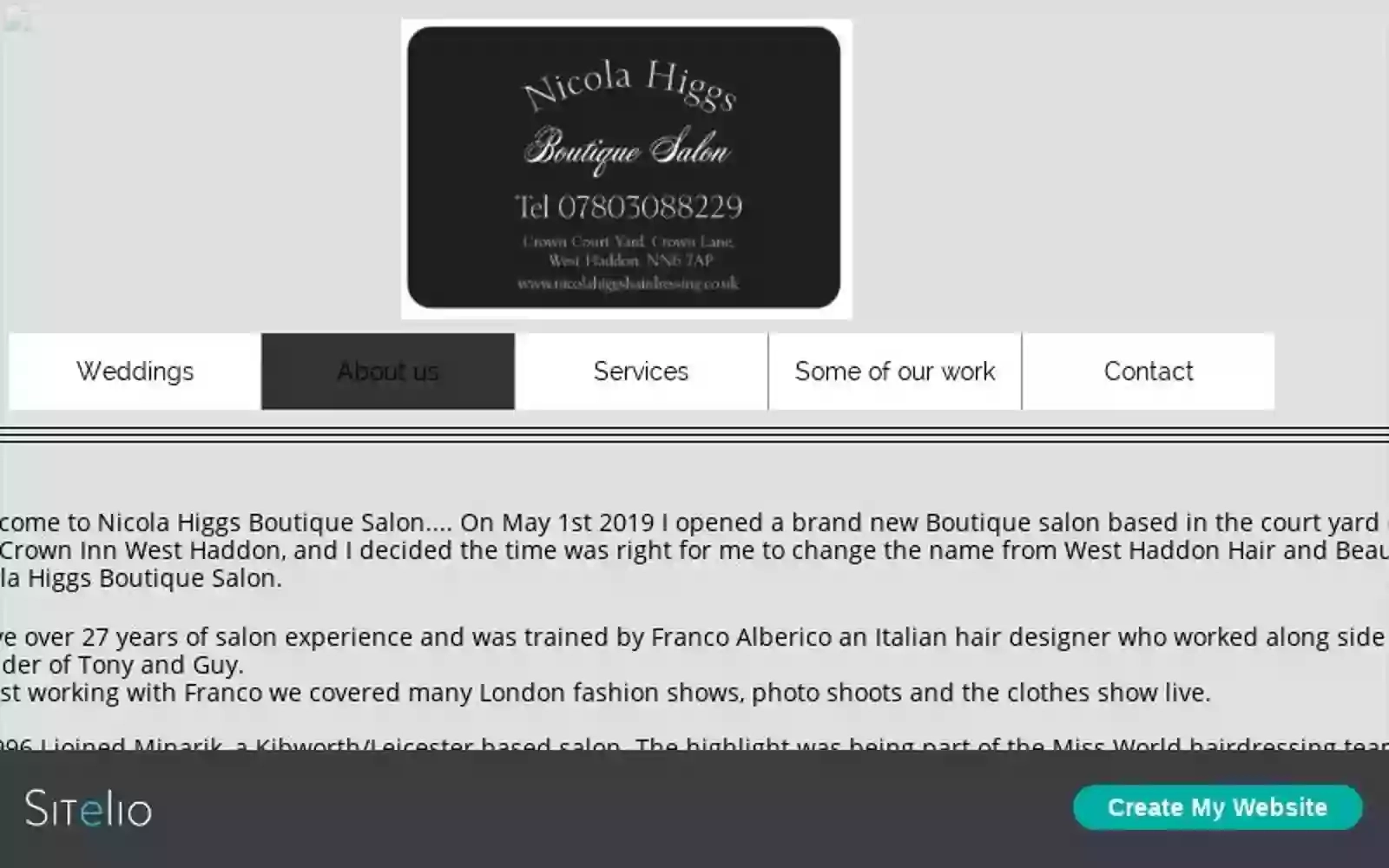 Nicola Higgs Boutique Salon