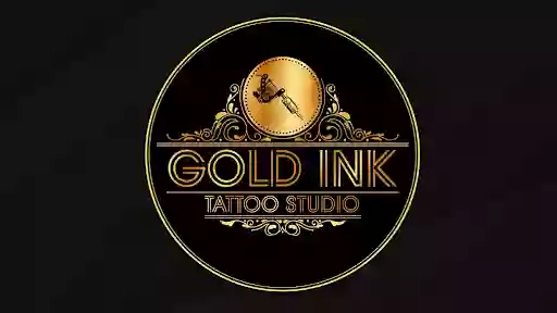 Gold ink tattoo