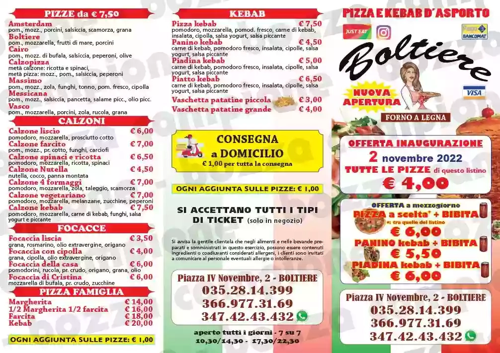 Pizzeria Kebab Asporto “BOLTIERE”