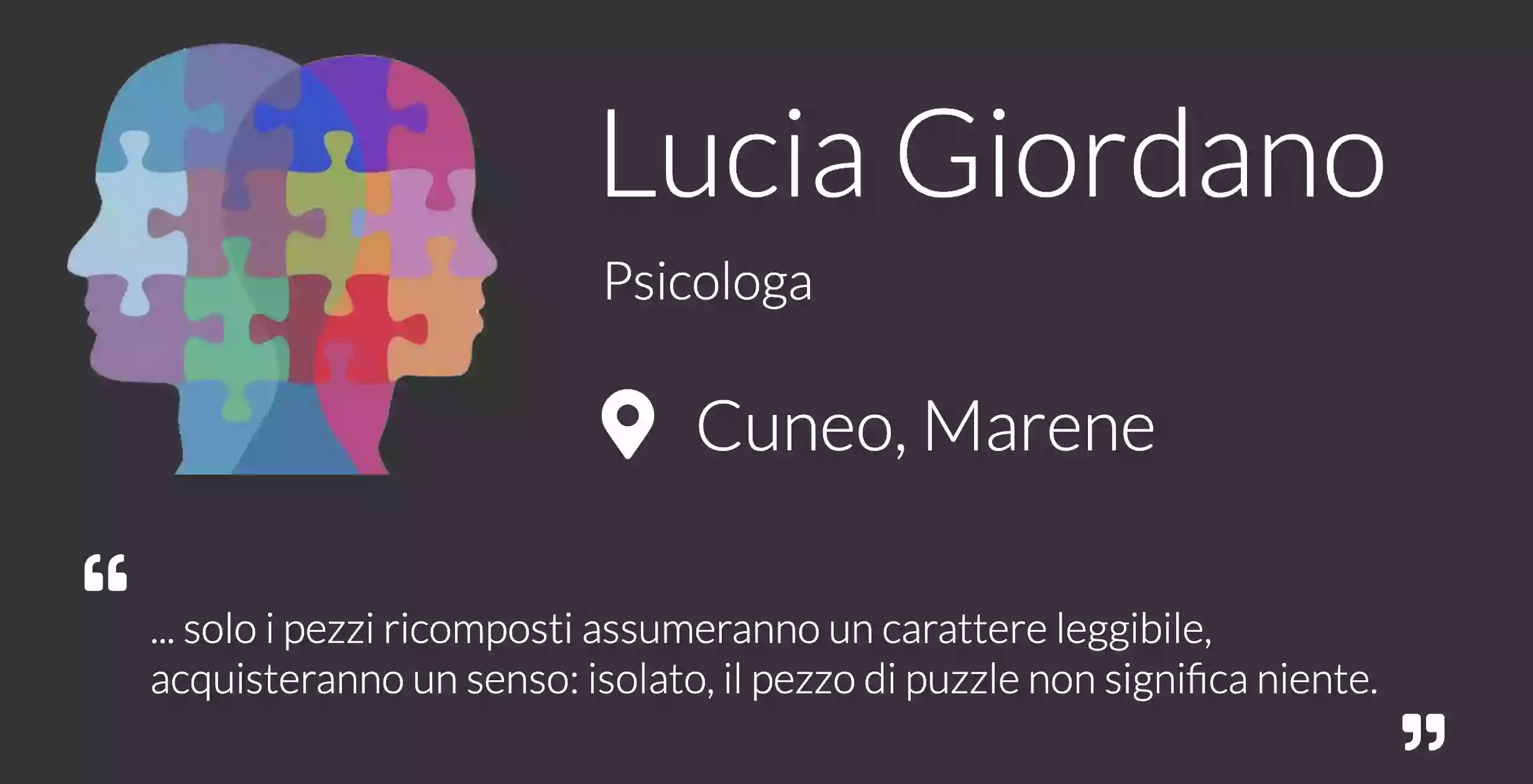 Dott.ssa Lucia Giordano - Psicologa