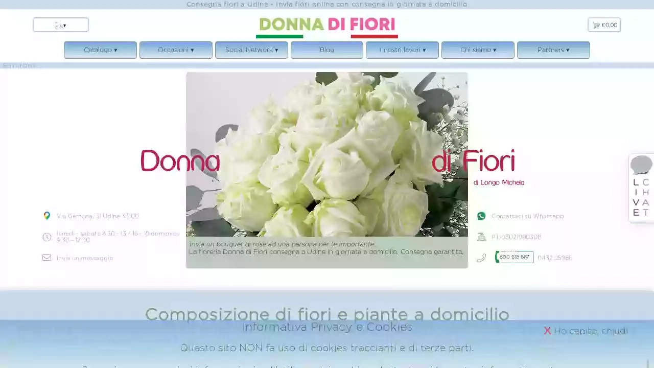 Fioreria Udine Donna di Fiori - Consegna fiori Udine a domicilio in giornata