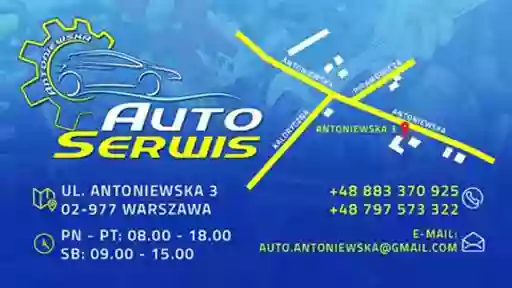 AUTO SERWIS ANTONIEWSKA Diagnostyka komputerowa Serwis klimatyzacji Wulkanizacja Naprawy Holowanie