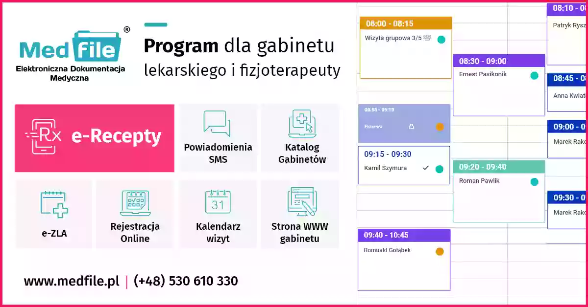 Medfile. EDM. Program dla placówek medycznych i gabinetów.