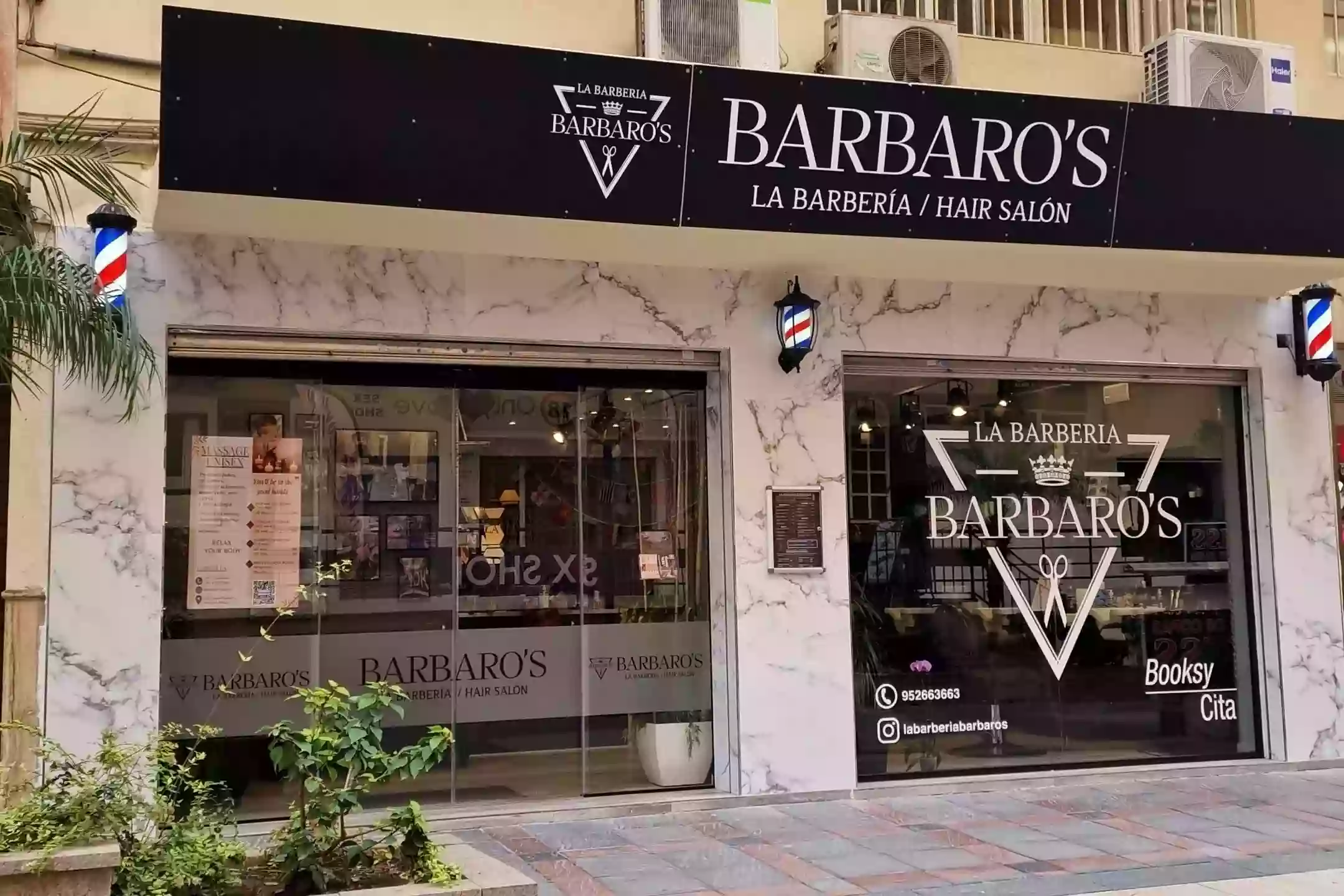 La Barbería Barbaro´s. Barbershop. Parturi. Frisør. صالون حلاقة