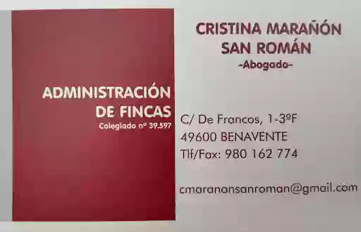 C. Marañón San Román. Admon Fincas. Colegiado n. 39.597