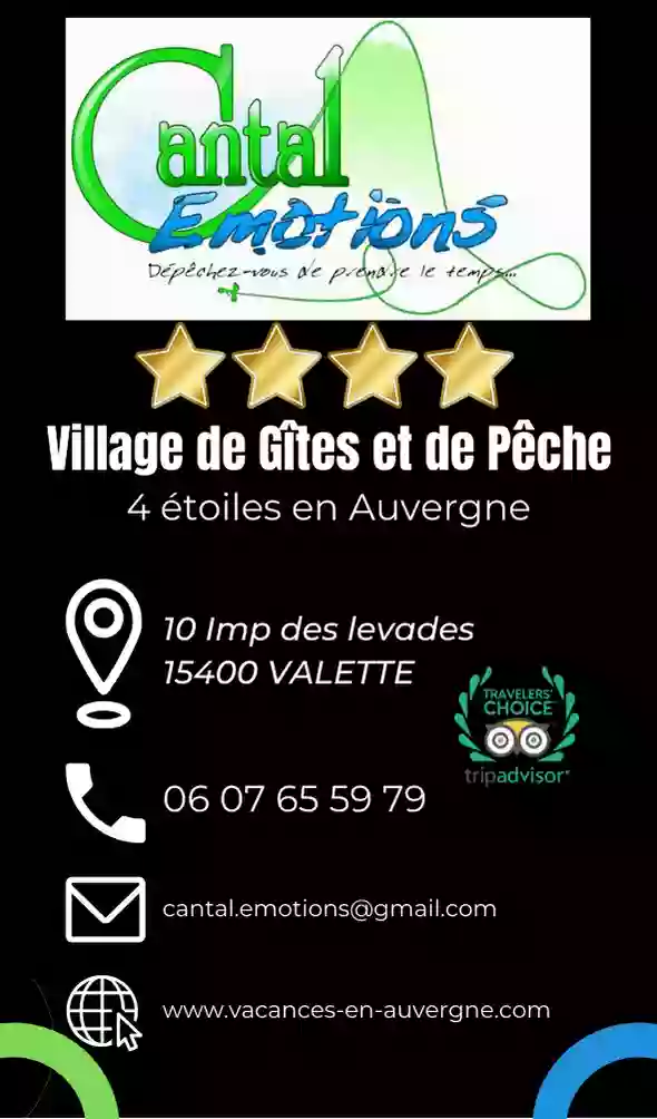 Cantal Emotions - Village de gîtes et de pêche 4 étoiles en Auvergne