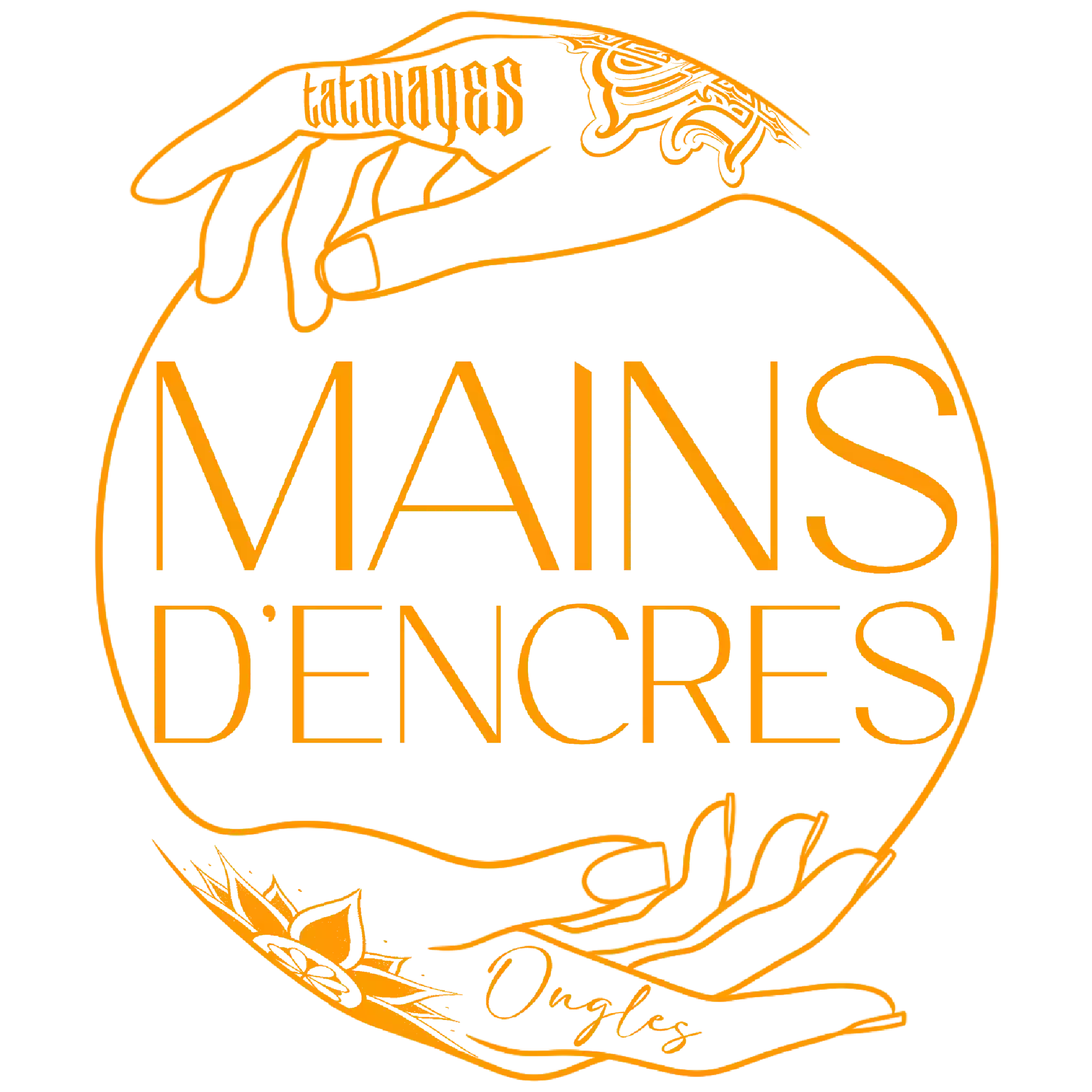 mains d'encres