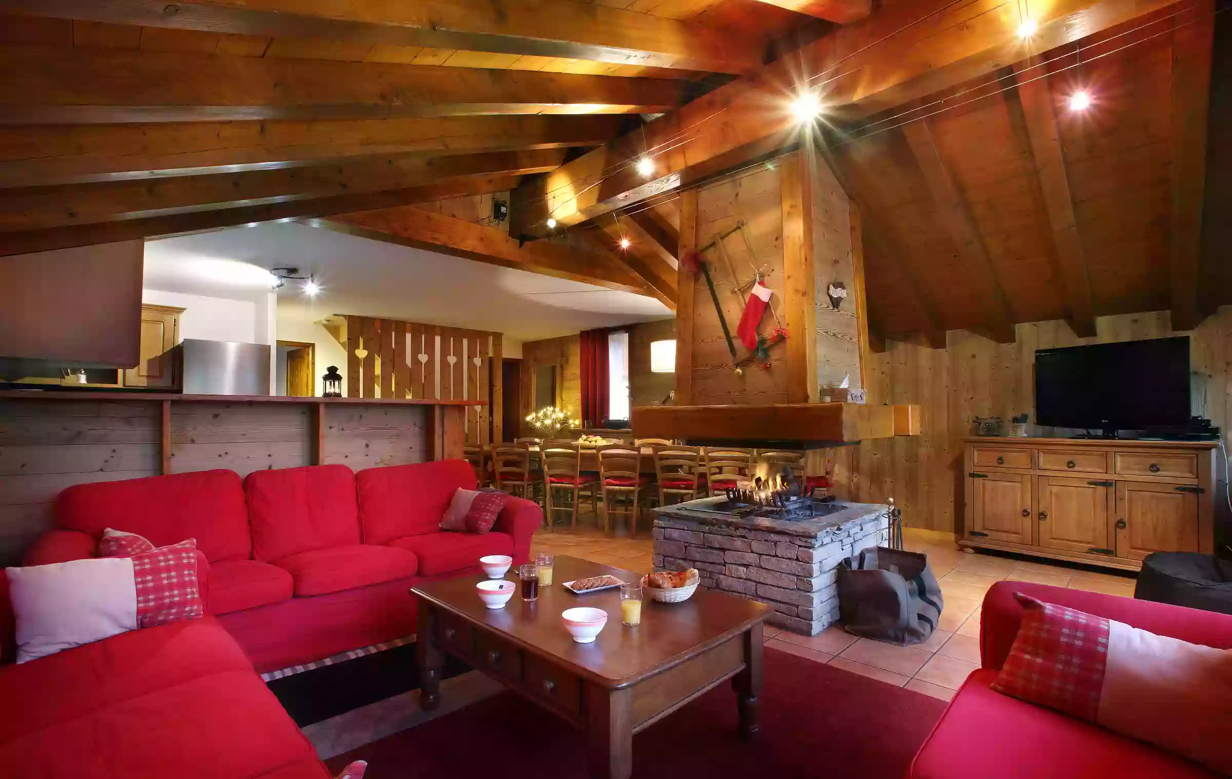 Chalet Rainbow - Location Chalet Les Menuires (Hébergement, Séjour)