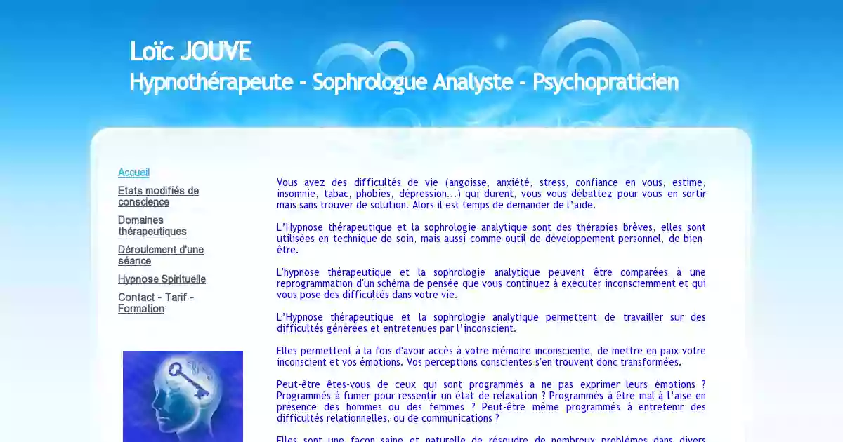 Jouve Loïc hypnothérapie sophrologie psychothérapie