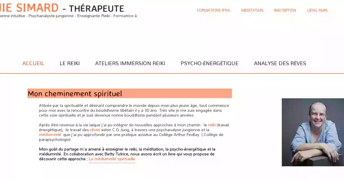 Virginie Simard . Formations Reiki . Psycho énergéticienne intuitive.