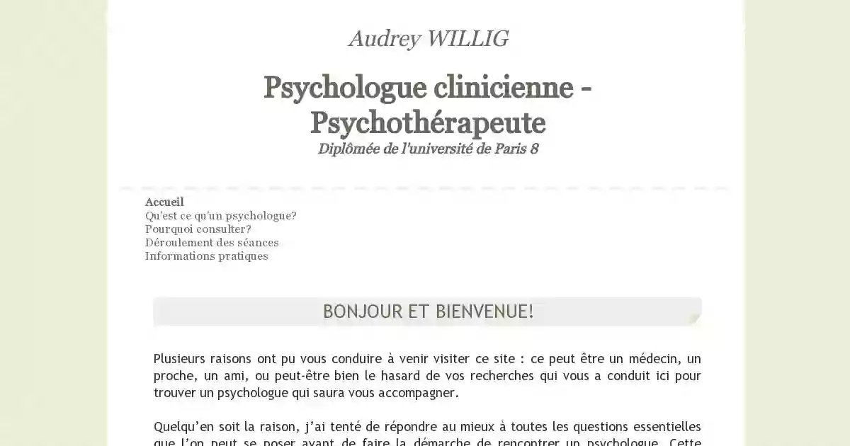 Psychologue Metz- Audrey WILLIG