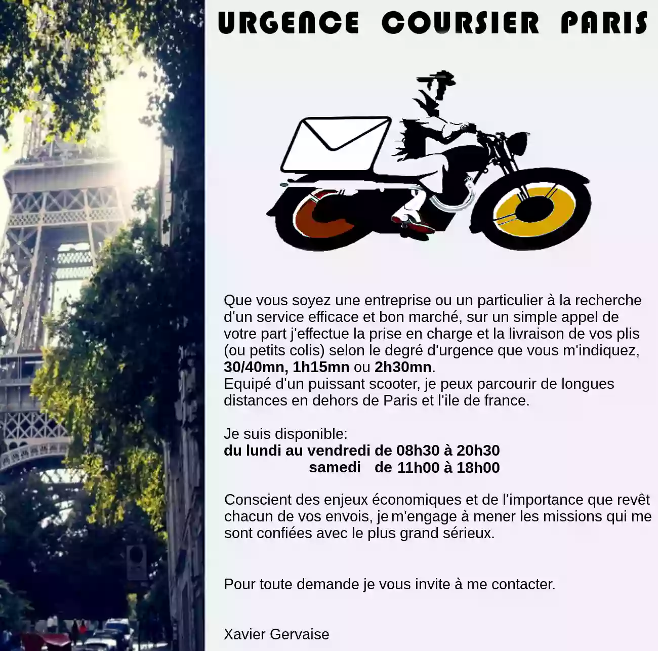 Urgence Coursier