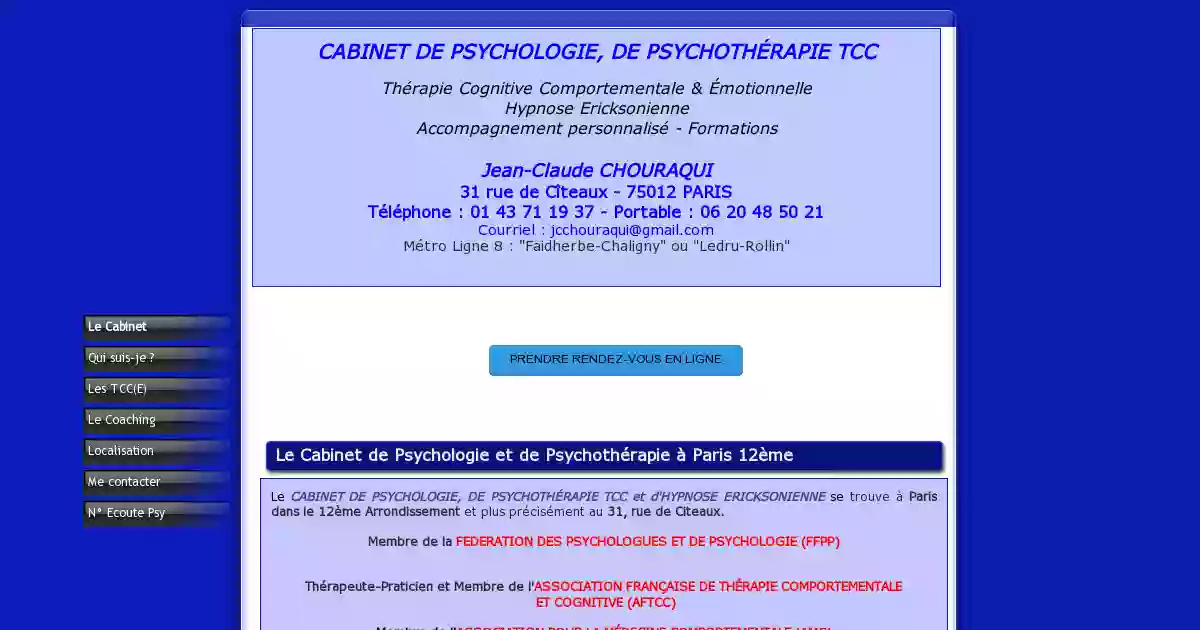 Cabinet de Psychologie et de Psychothérapie TCC