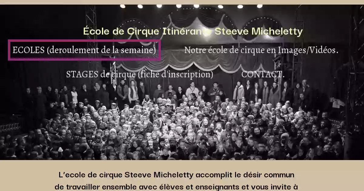 École de cirque, Steeve Micheletty