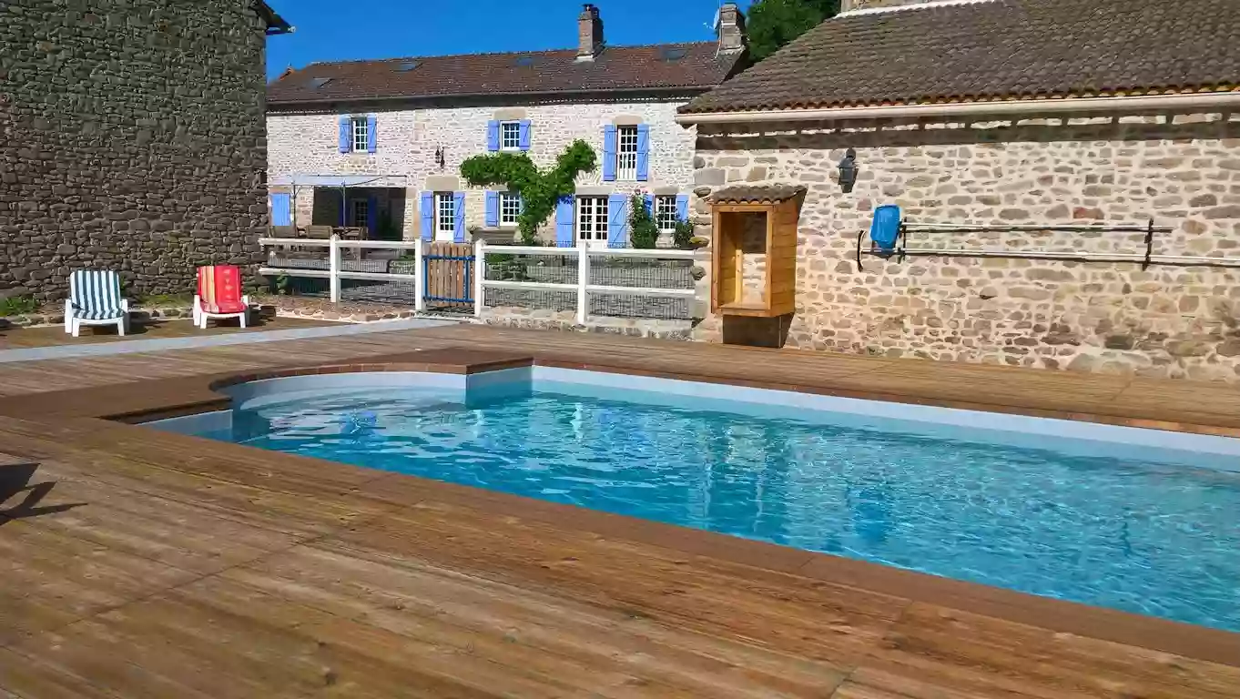 Le Gîte d'Au***: location de vacances 2 à 7 pers. avec piscine chauffée, spa, sauna, étang de pêche privé proche Limoges