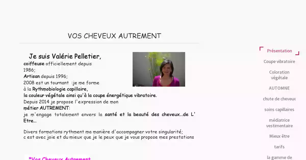 Pelletier Valerie " VOS CHEVEUX AUTREMENT"