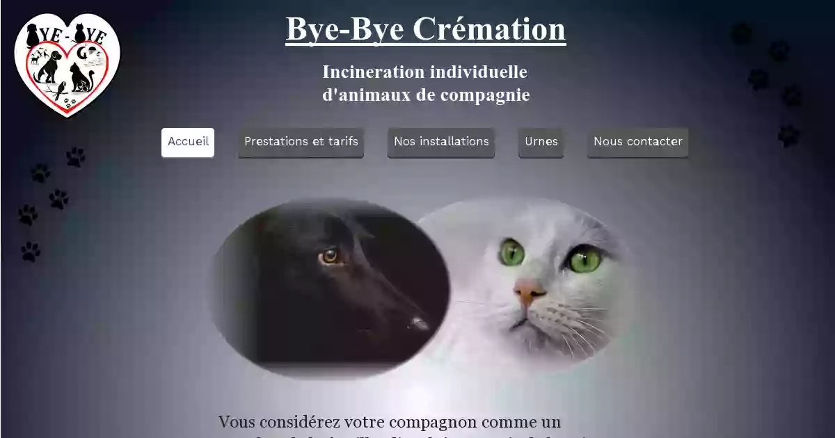 Bye-Bye crémation - incinération animaux de compagnie (chats, chiens, N.A.C.)