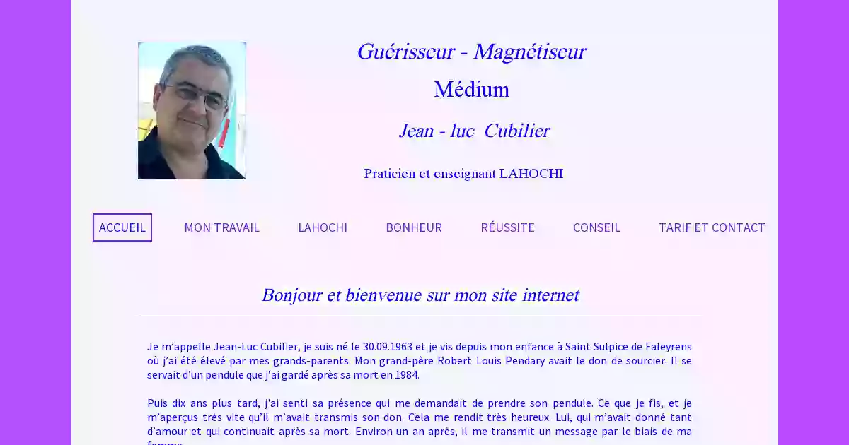 Guérisseur- Magnétiseur-Médium Jean-luc Cubilier