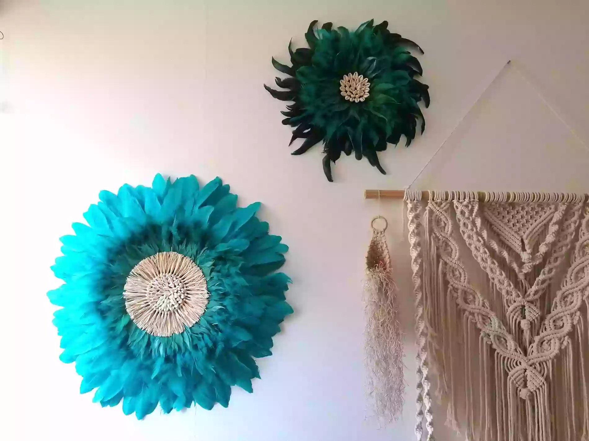 BelisaMag Bijoux Macramé- Accessoires cuir et plumes