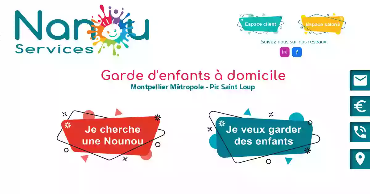 NANOU SERVICES : Garde d'enfants à domicile, matin, soir, nuit, week-end