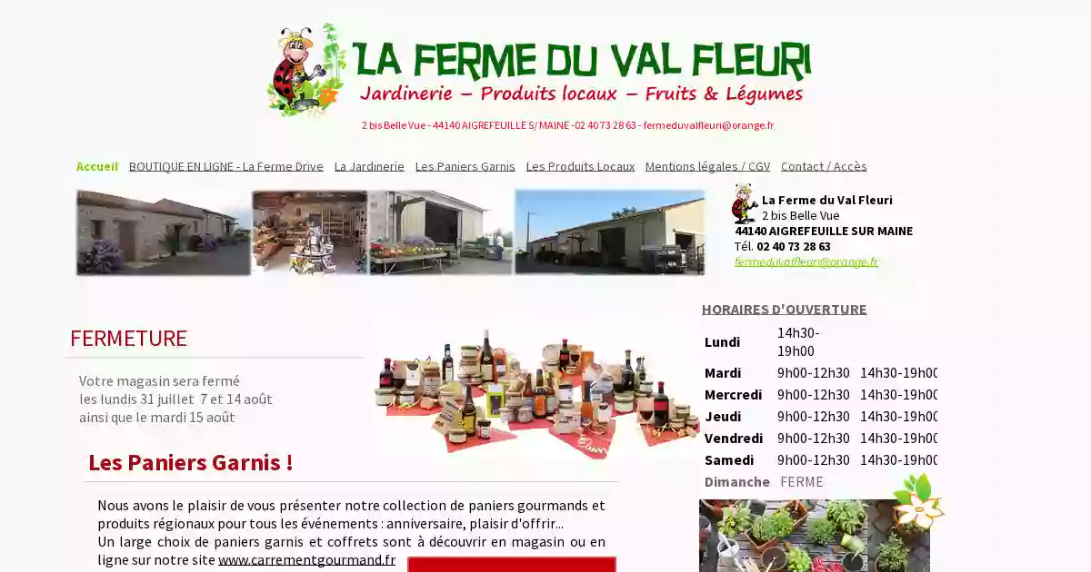 La Ferme du Val Fleuri - Jardinerie 44- Paniers Garnis - Vente Directe légumes et plantes