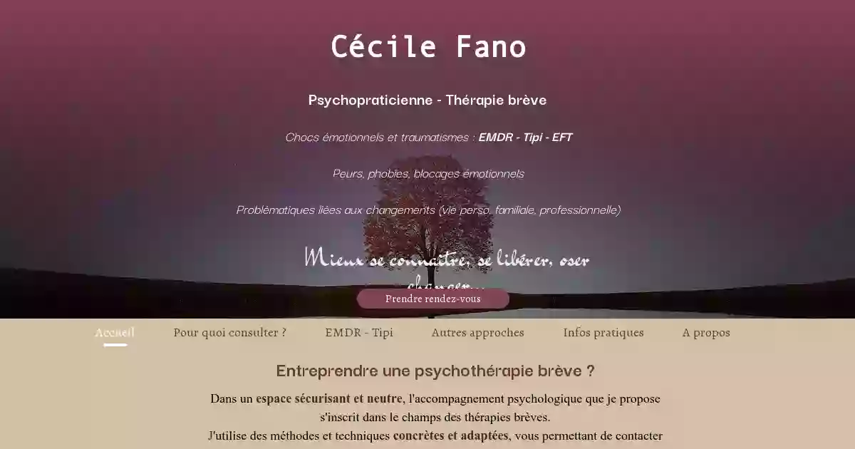 Cécile Fano – Psychothérapie brève Nantes - EMDR et techniques associées