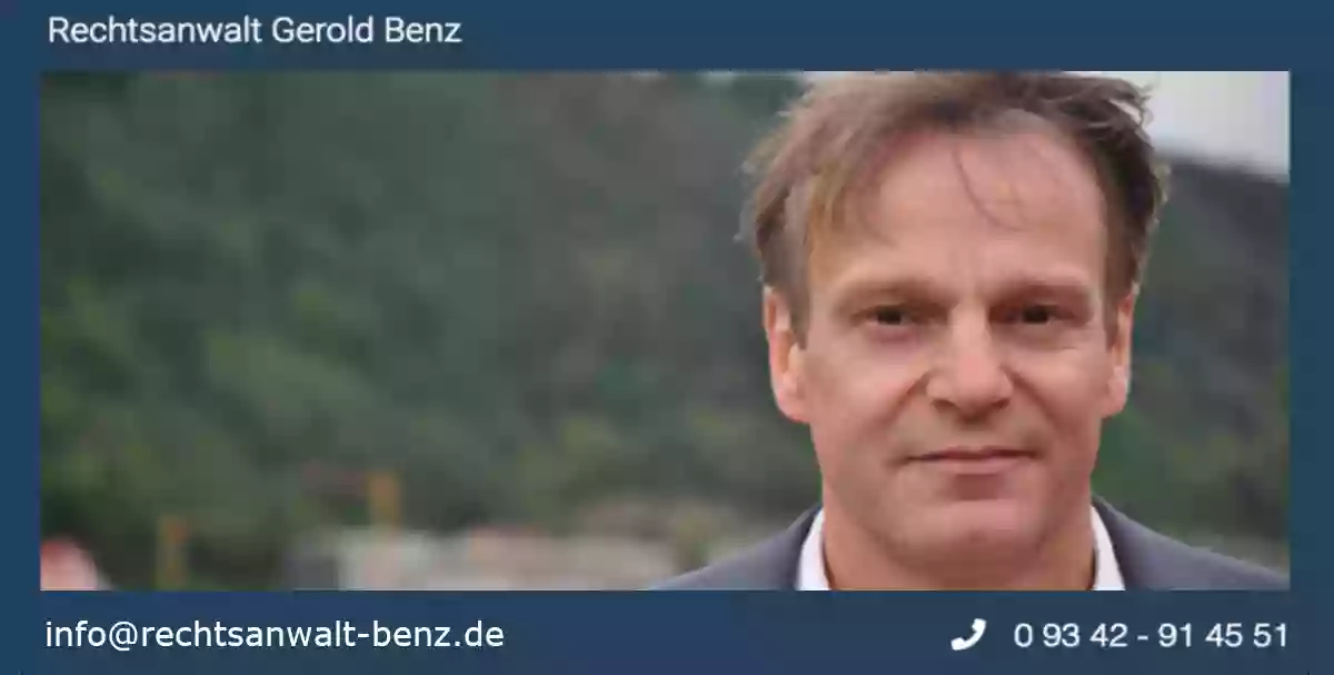 Rechtsanwalt Gerold Benz