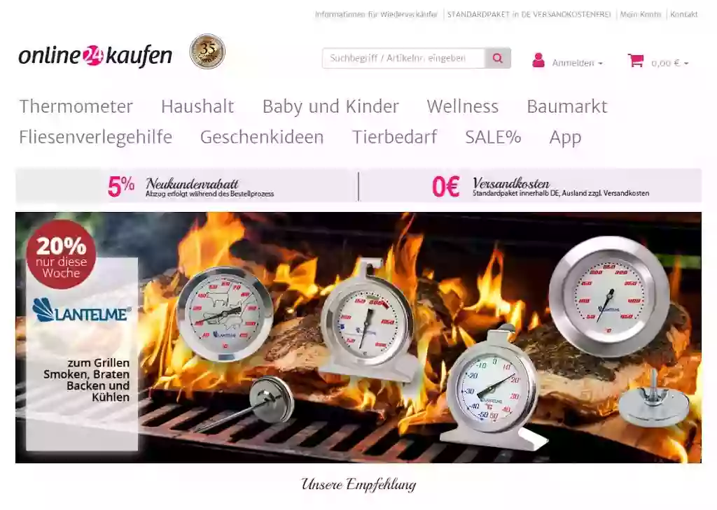 Lantelme GmbH - Fliesen Verlegehilfe - Thermometer - Haushaltsartikel