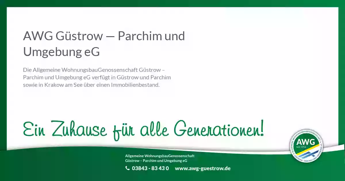 AWG Allgemeine WohnungsbauGenossenschaft Güstrow - Parchim und Umgebung eG