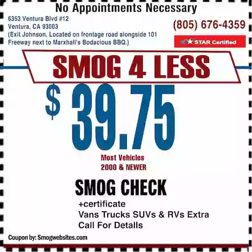 $39.75 Smog Check Ventura - STAR Station