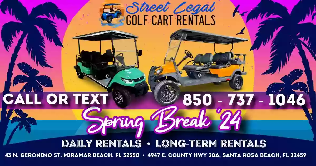 Street Legal Golf Carts 30A - Rentals, Sales and Service