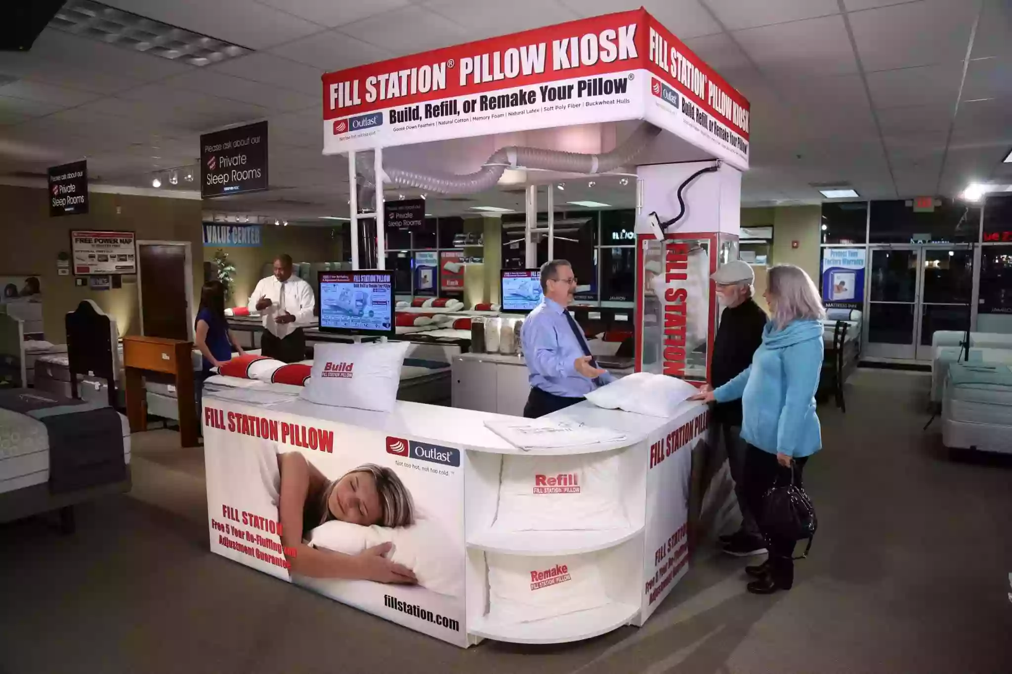 Fill Station Pillow Kiosk - Naples Mattress Miromar Outlets