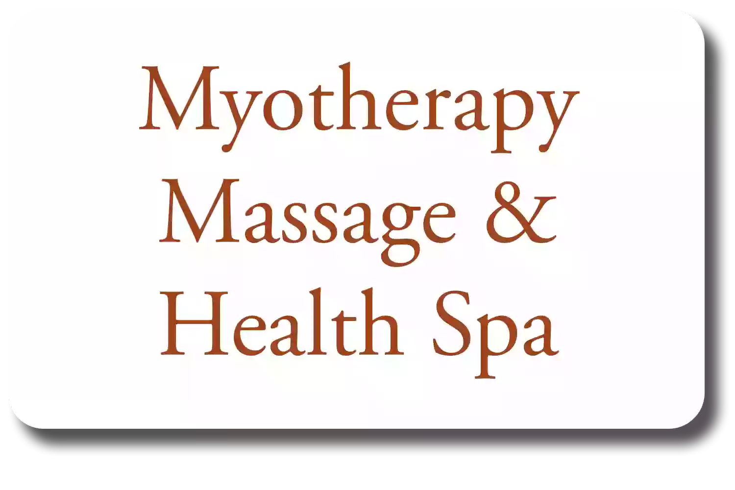 Myotherapy Massage & Health Spa