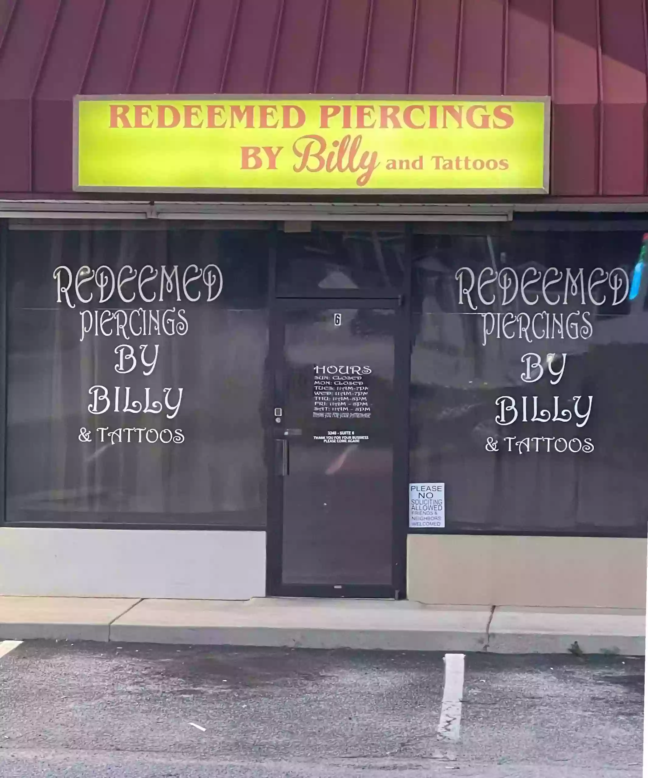 Redeemed Piercings by Billy & Tattoos