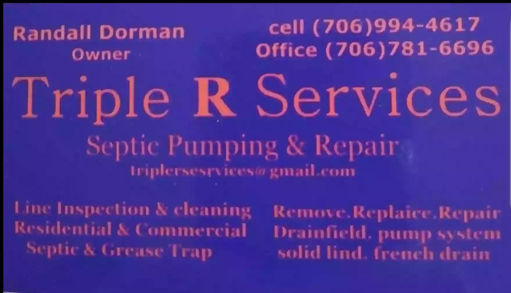 triple R services septic pumping & repair