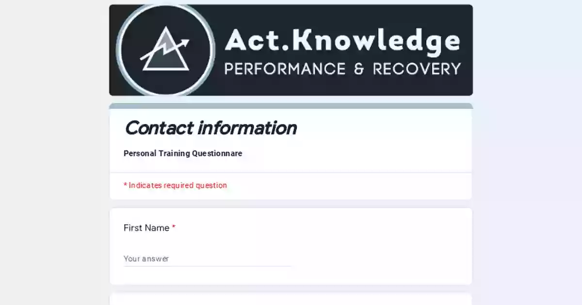 Act.Knowledge Performance & Recovery LLC