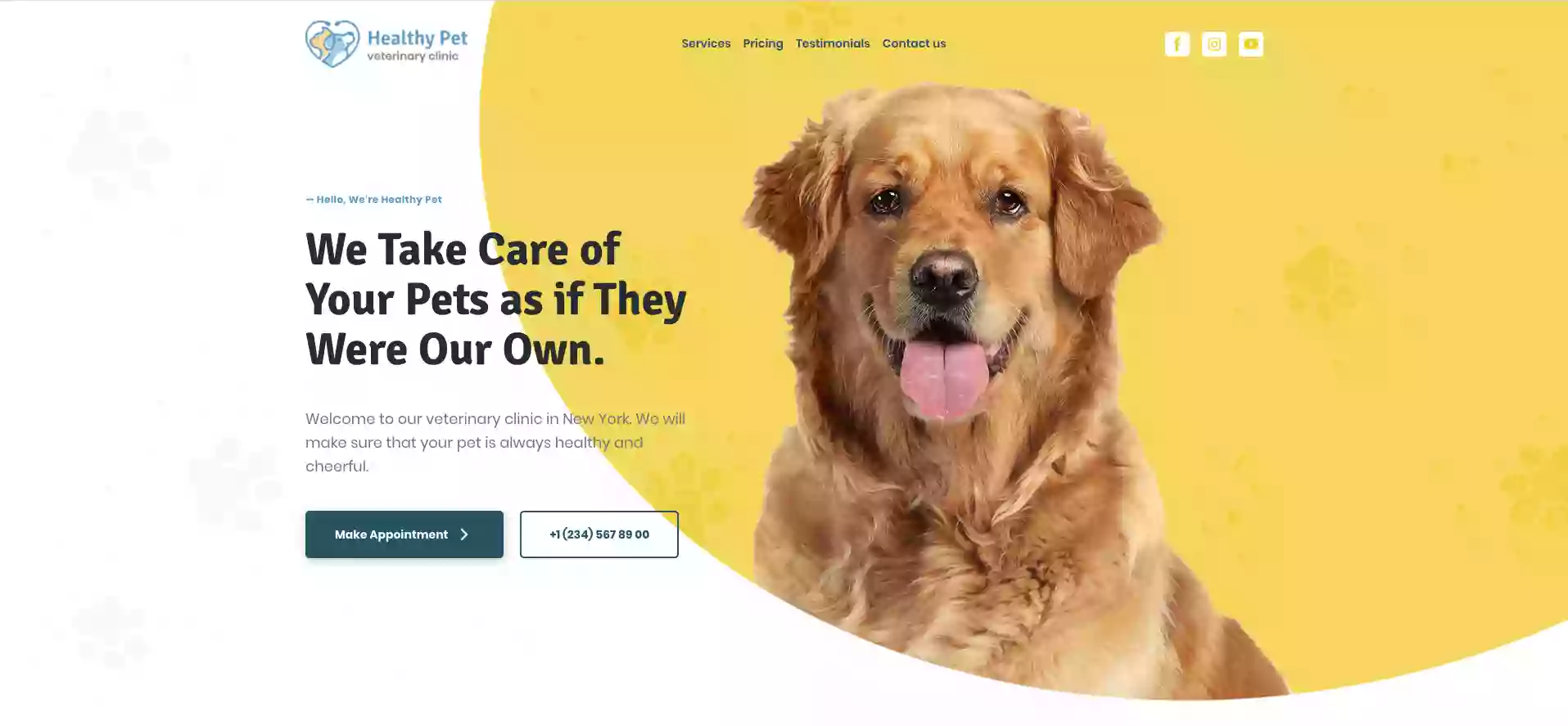 Veterinary Clinic Website Template Demo