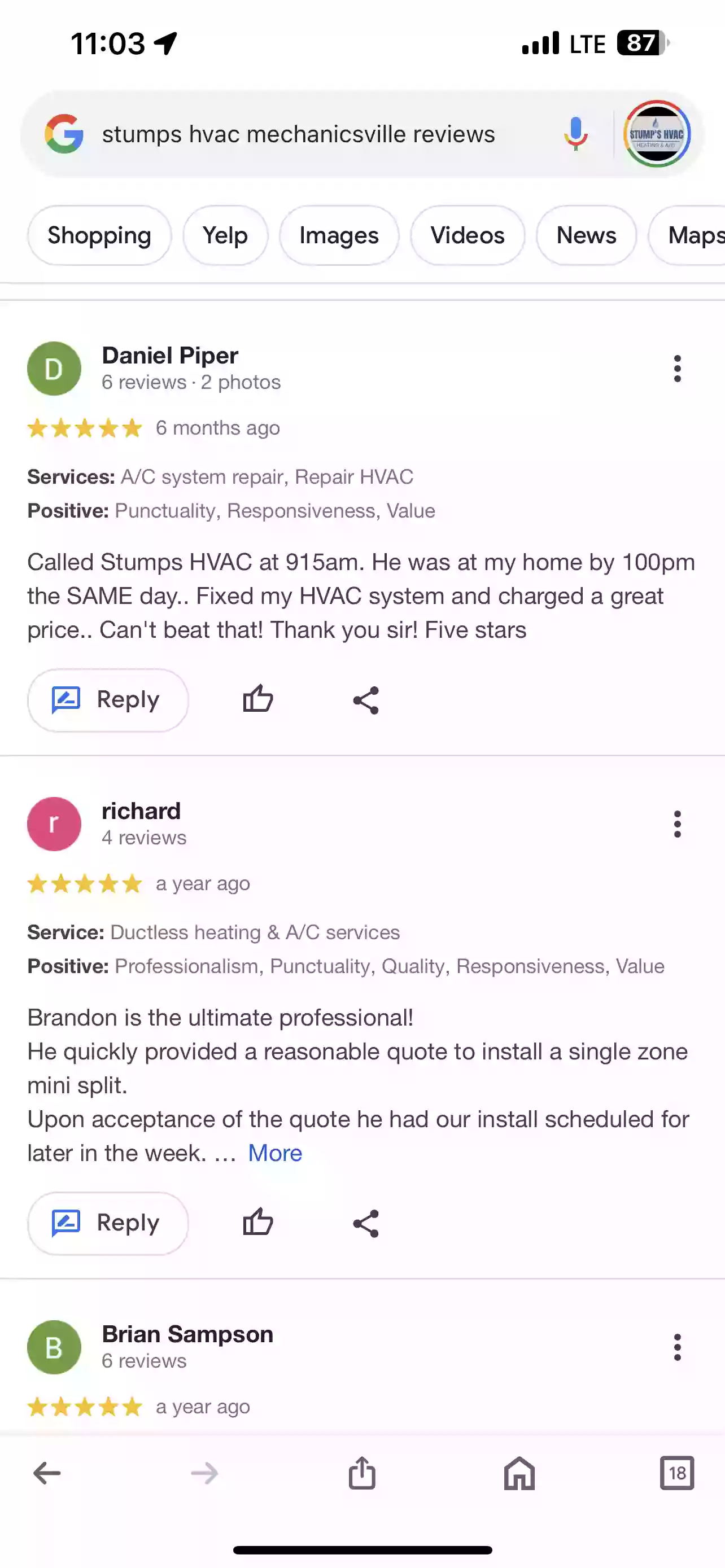 Stumps hvac