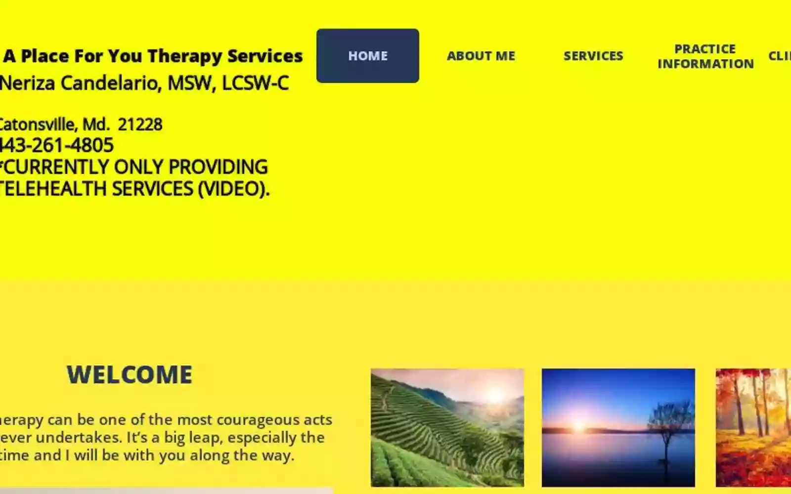 A Place For You: Therapy Services / Neriza Candelario, LCSW-C