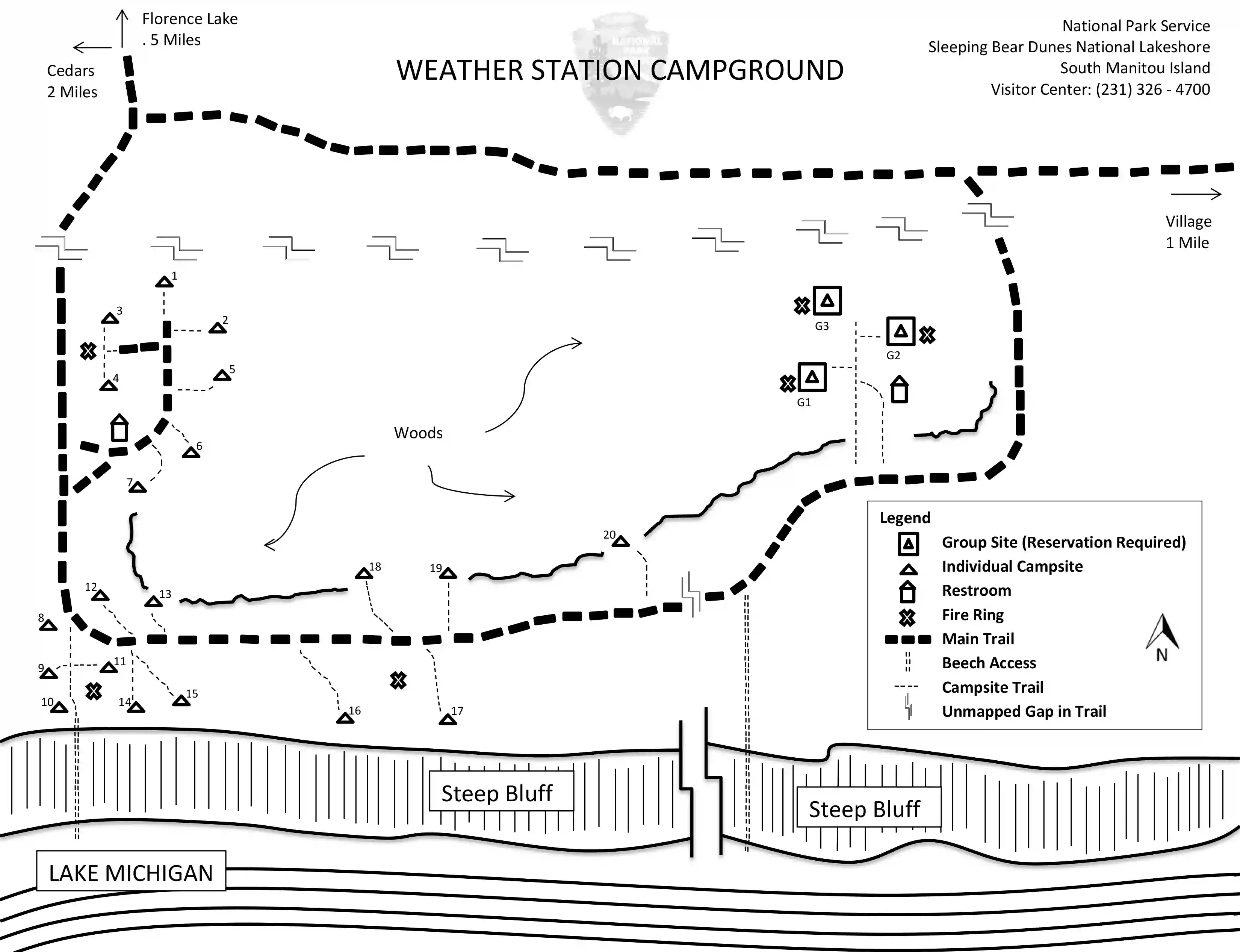 Weather Station Campground - South Manitou Island