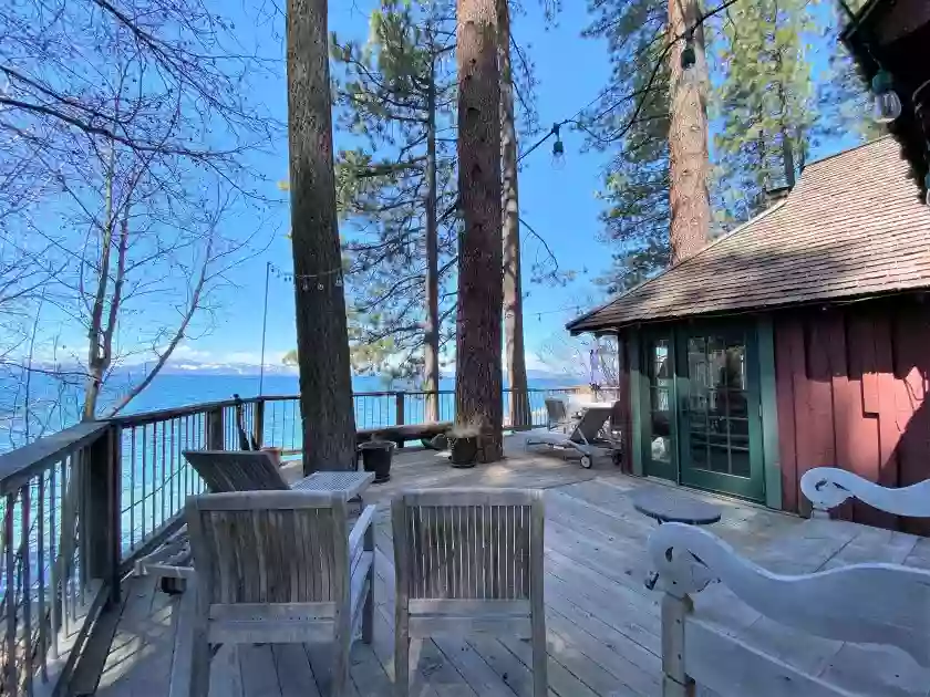 Lake Front Red Cabin