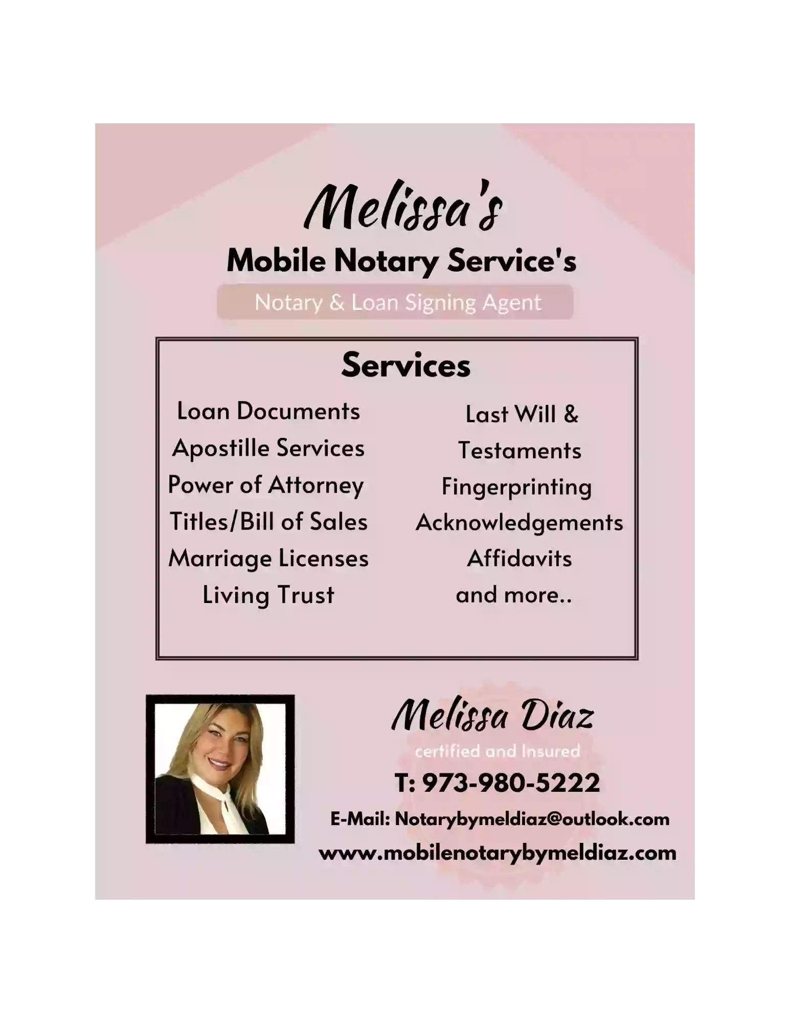 Mobile Notary, Apostille and Translation Services by Mel Diaz LLC.