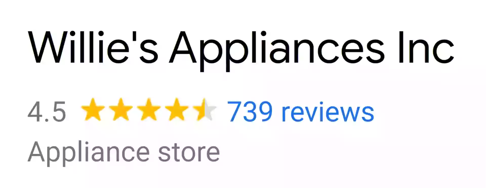 Willie's Appliance