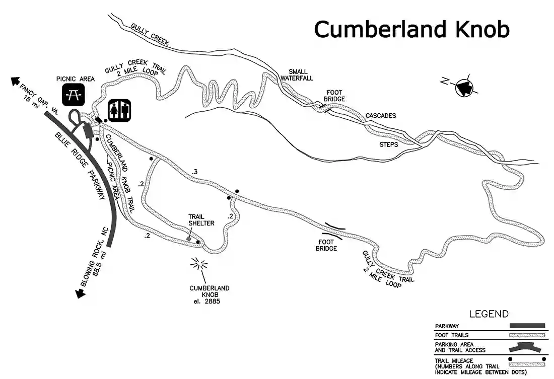 Cumberland Knob, Gully Creek Trailhead