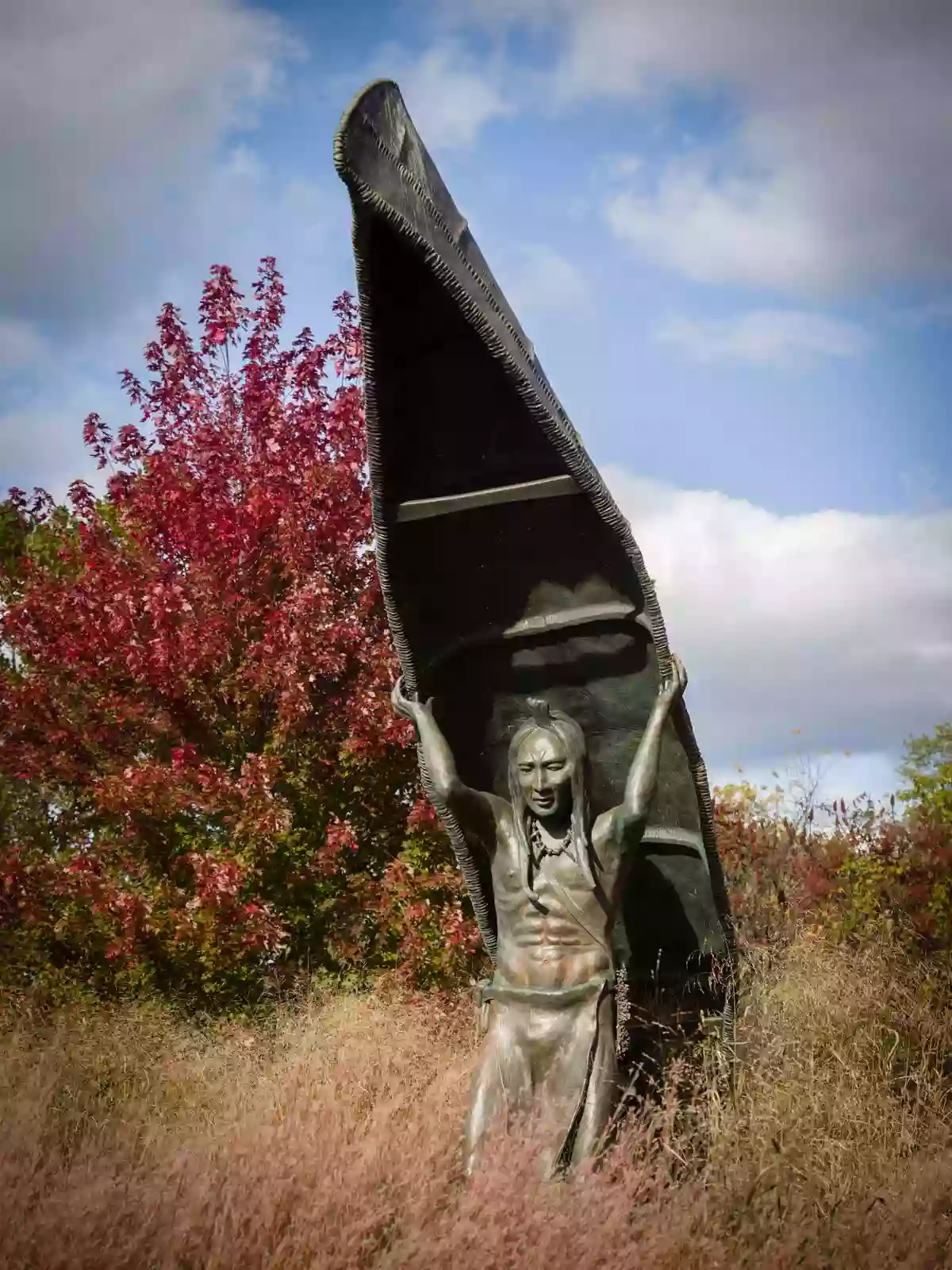 The Old Portage Path, Bronze Statue