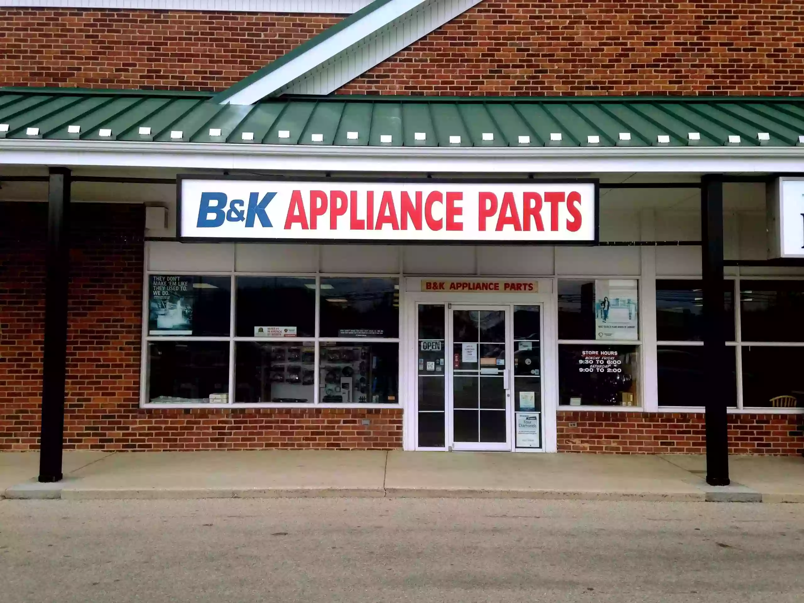 B & K Appliance Parts