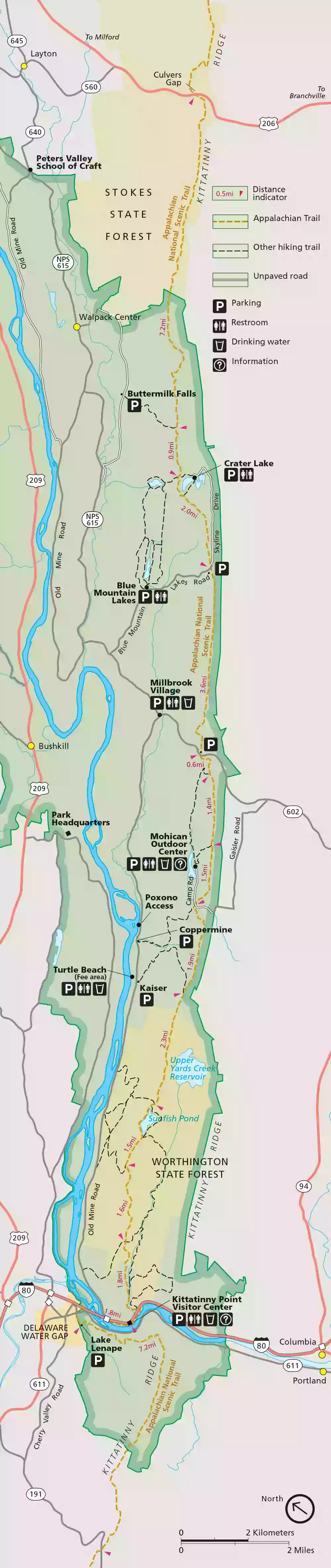 Parking for Appalachian Trail to Mount Minsi